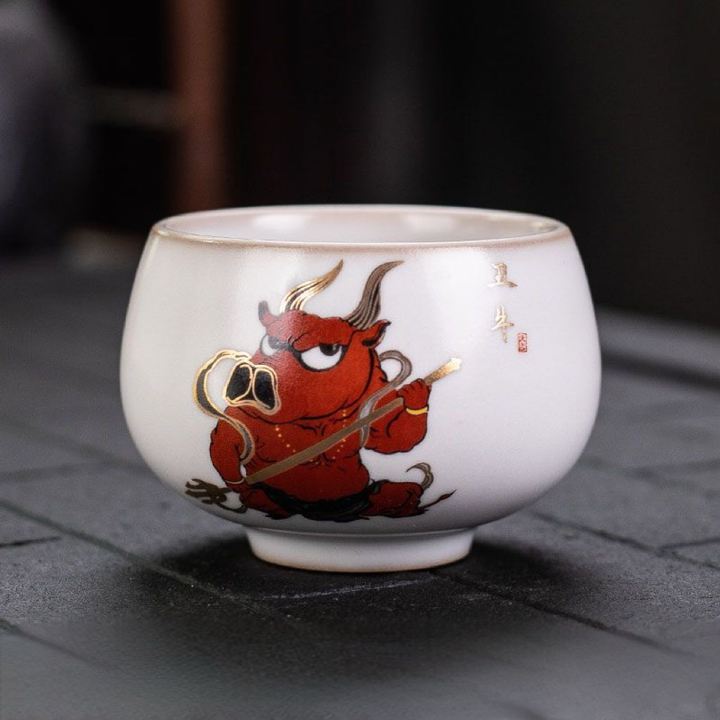 Twelve Chinese Zodiac Signs Whole Set of Smelling Cup Teacups